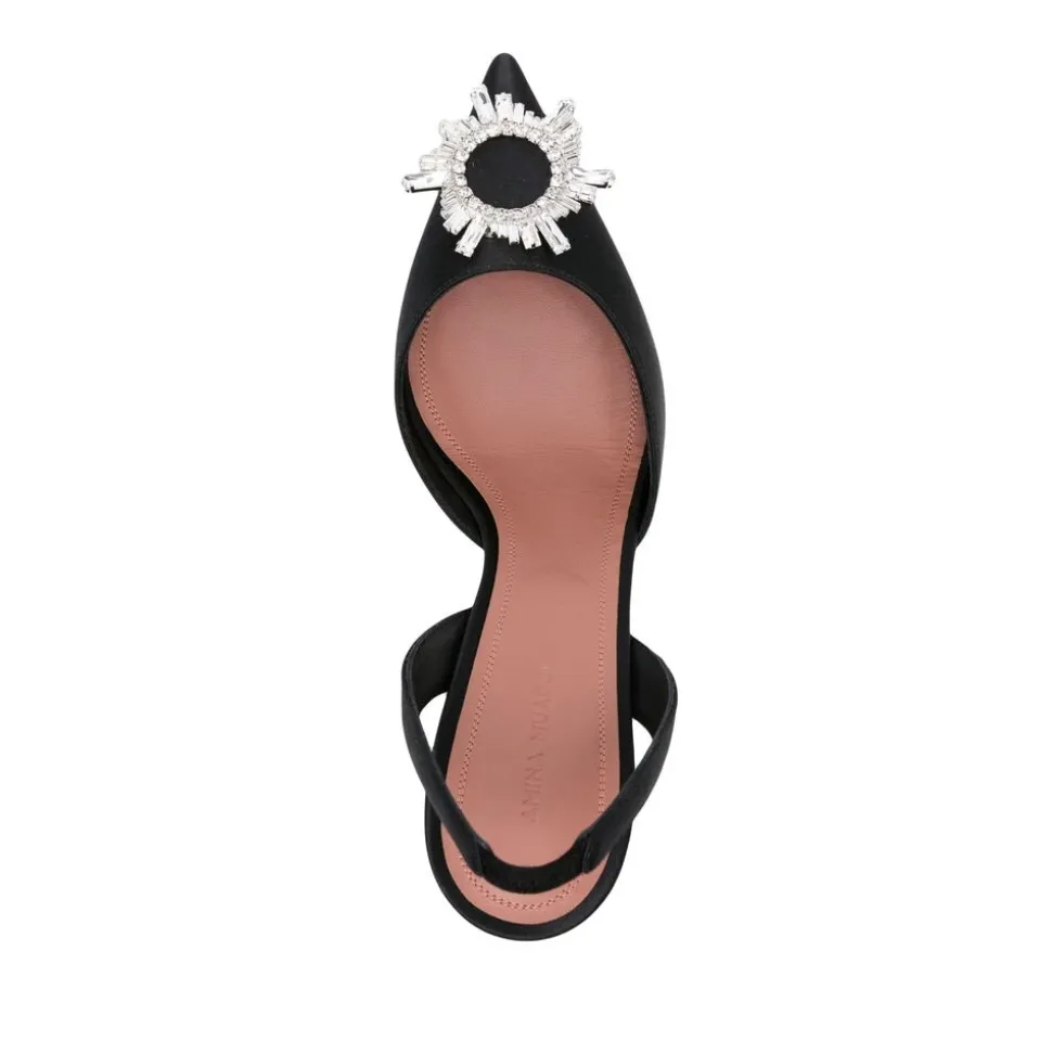 Kristall Schnalle Spitze Zehen Slingback Absätze