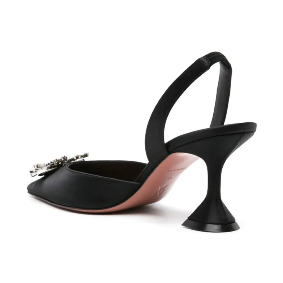 Kristall Schnalle Spitze Zehen Slingback Absätze