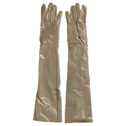 Kristallverzierte Satinhandschuhe