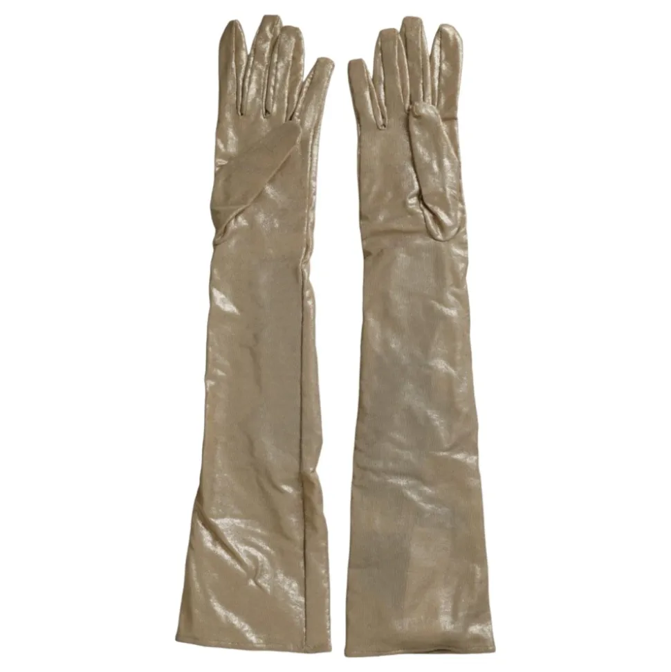 Kristallverzierte Satinhandschuhe