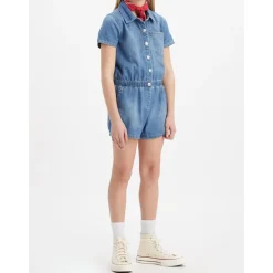 Kurzer Denim-Overall