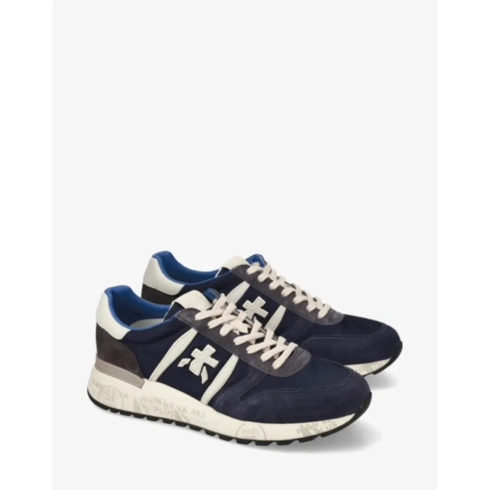 Lander Sneakers aus gemischten Materialien