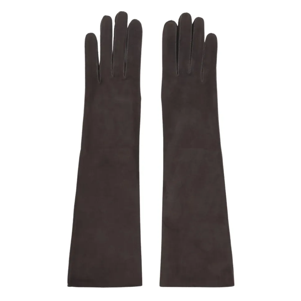 Lange, schmale Wildlederhandschuhe