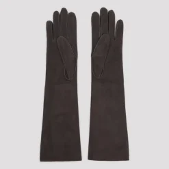 Lange, schmale Wildlederhandschuhe