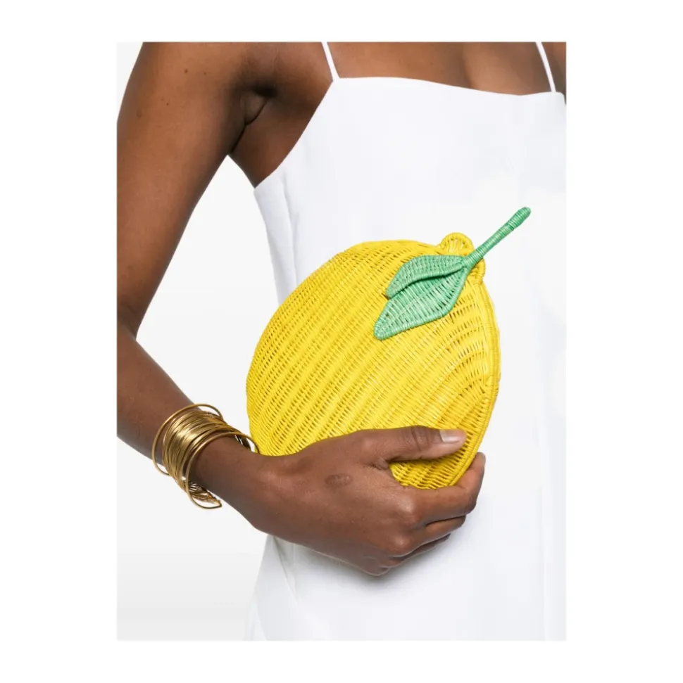 Leaf Woven Clutch Bag