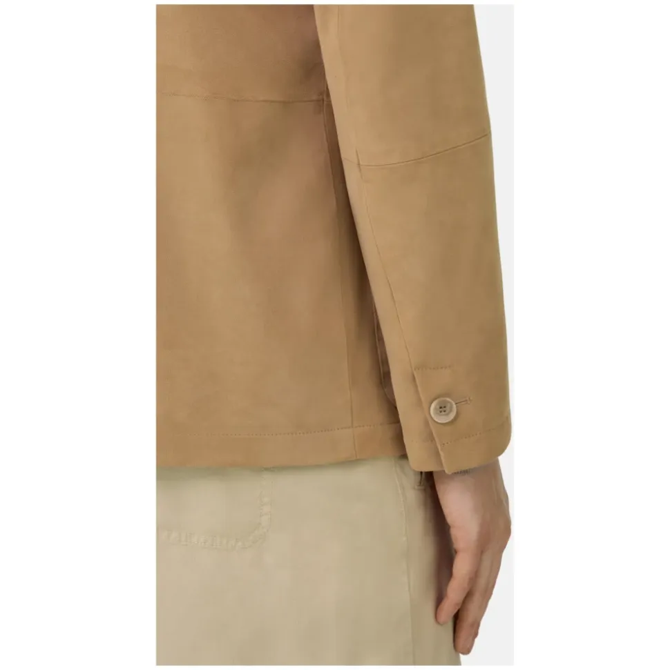 Leather Work Shirt Jacket