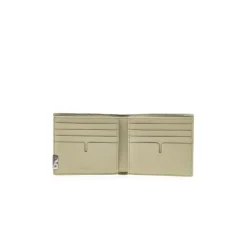 Leder Bifold Geldbörse mit Logo-Plakette