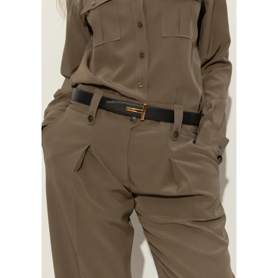 Leder Gürtel mit Logo