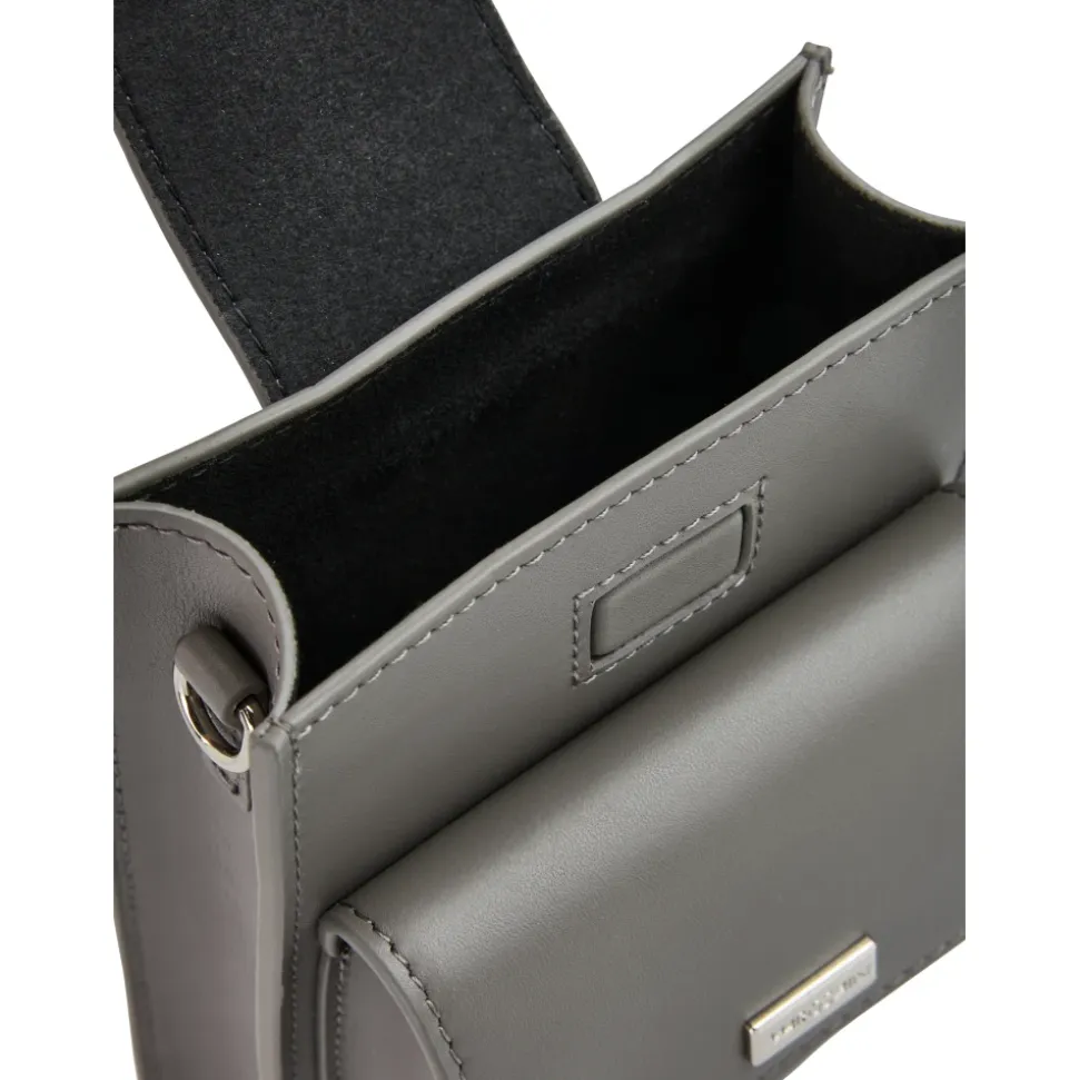 Leder Mini Tasche mit Außentaschen