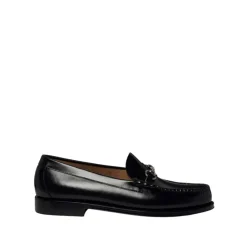 Leder Slip-On Loafers mit Klemmdetail