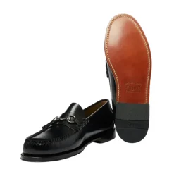 Leder Slip-On Loafers mit Klemmdetail