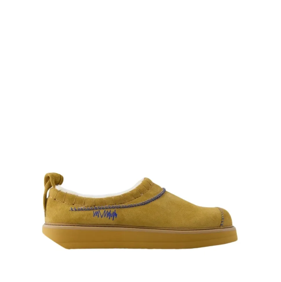 Leder Slip-On Slides - Kamel