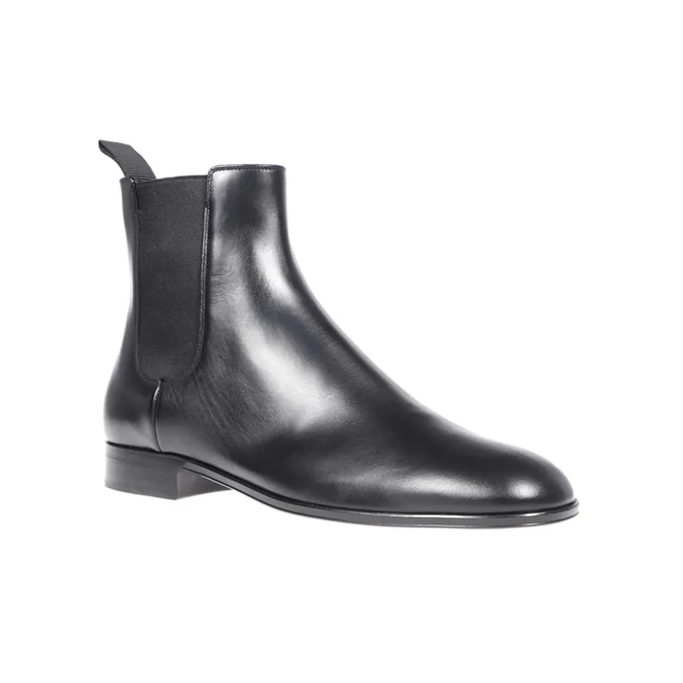 Leder Stiefeletten mit Elastischen Einsätzen