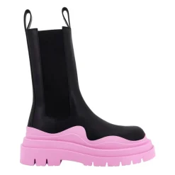 Leder Tire Stiefel Damen Slip-On
