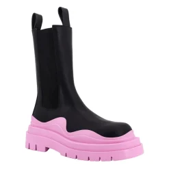 Leder Tire Stiefel Damen Slip-On