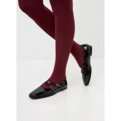 Lederballerinas Alba - Schwarz Lack