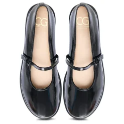 Lederballerinas Alba - Schwarz Lack