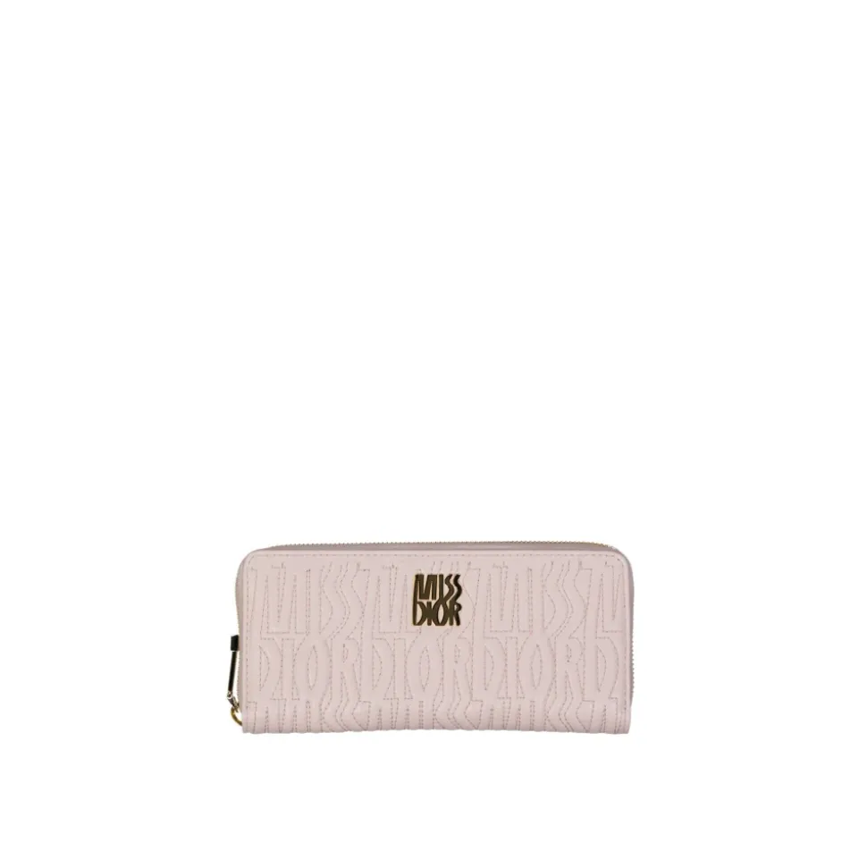 Lederbrieftasche mit Cannage-Stickerei