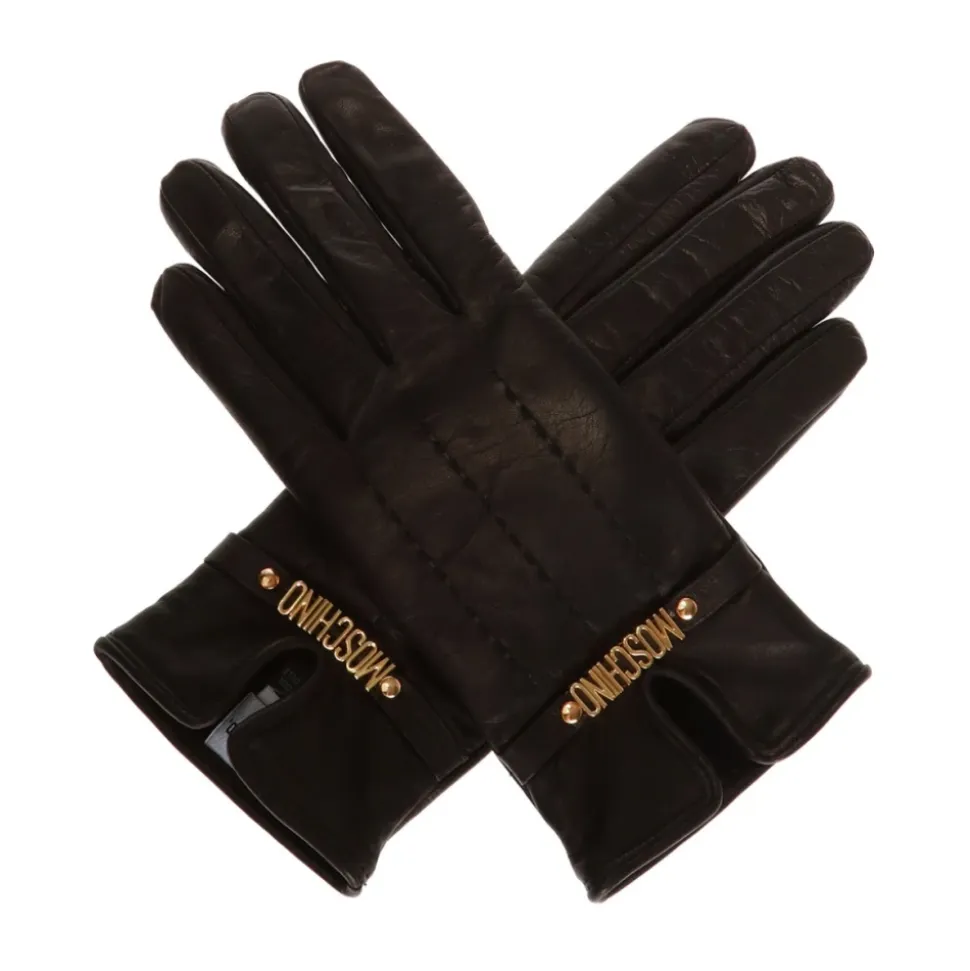Lederhandschuhe mit Logo
