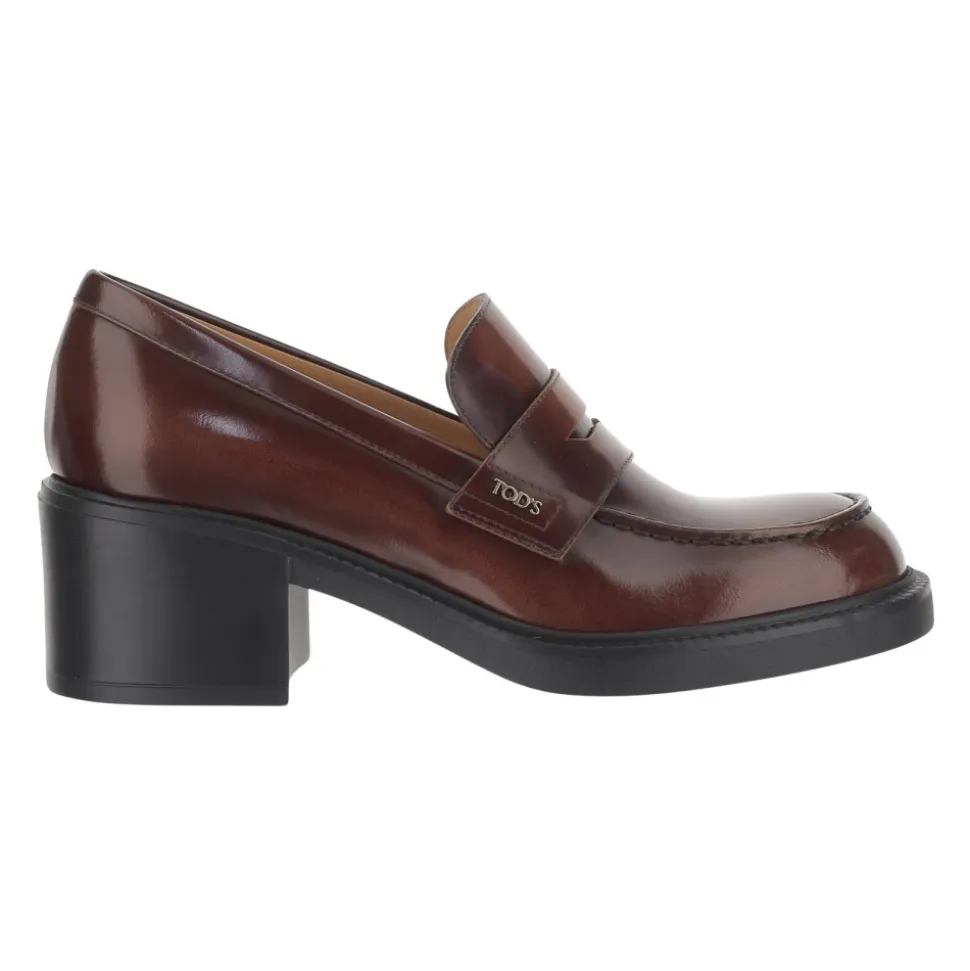 Leder-Loafer mit eckiger Spitze