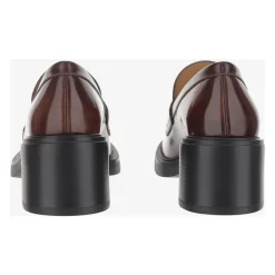 Leder-Loafer mit eckiger Spitze