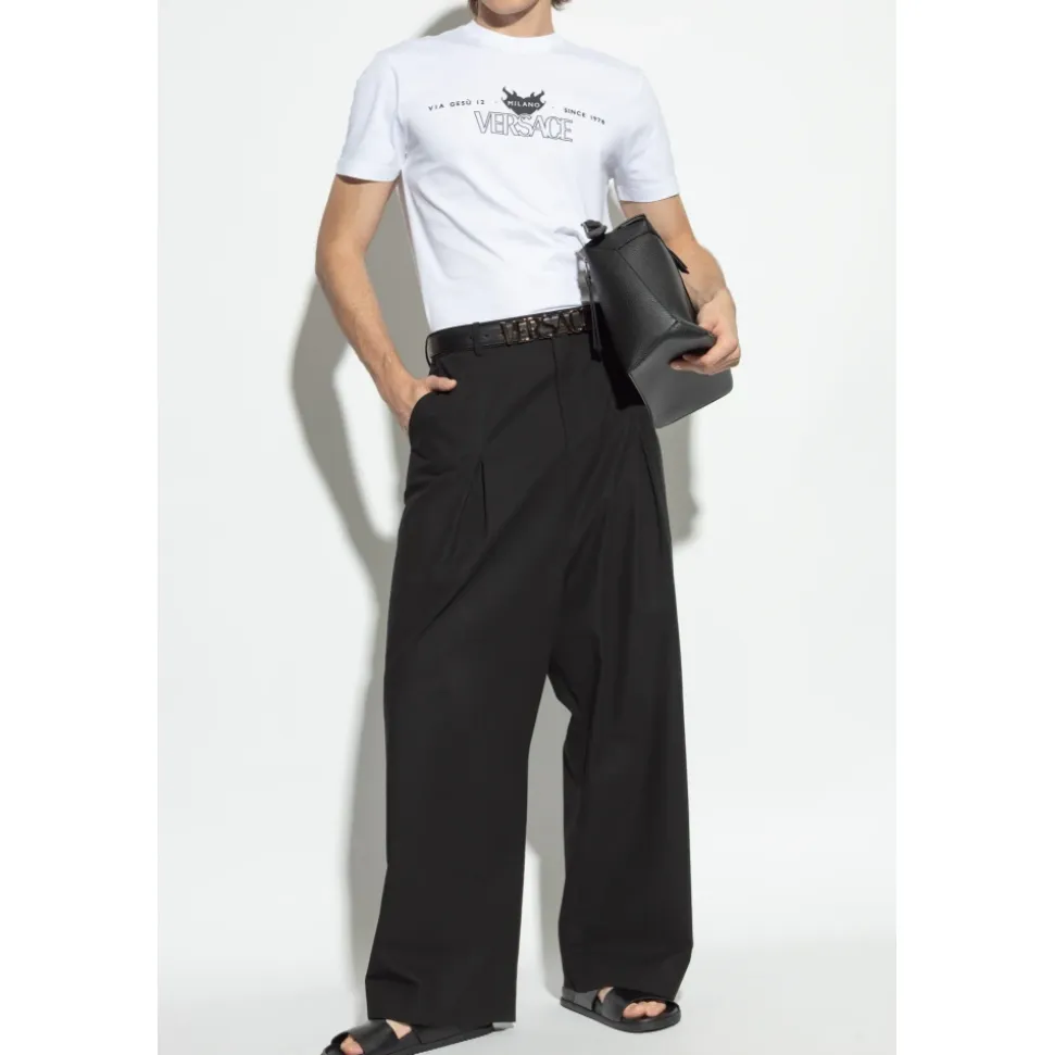 Leder-Sandalen mit Applikation