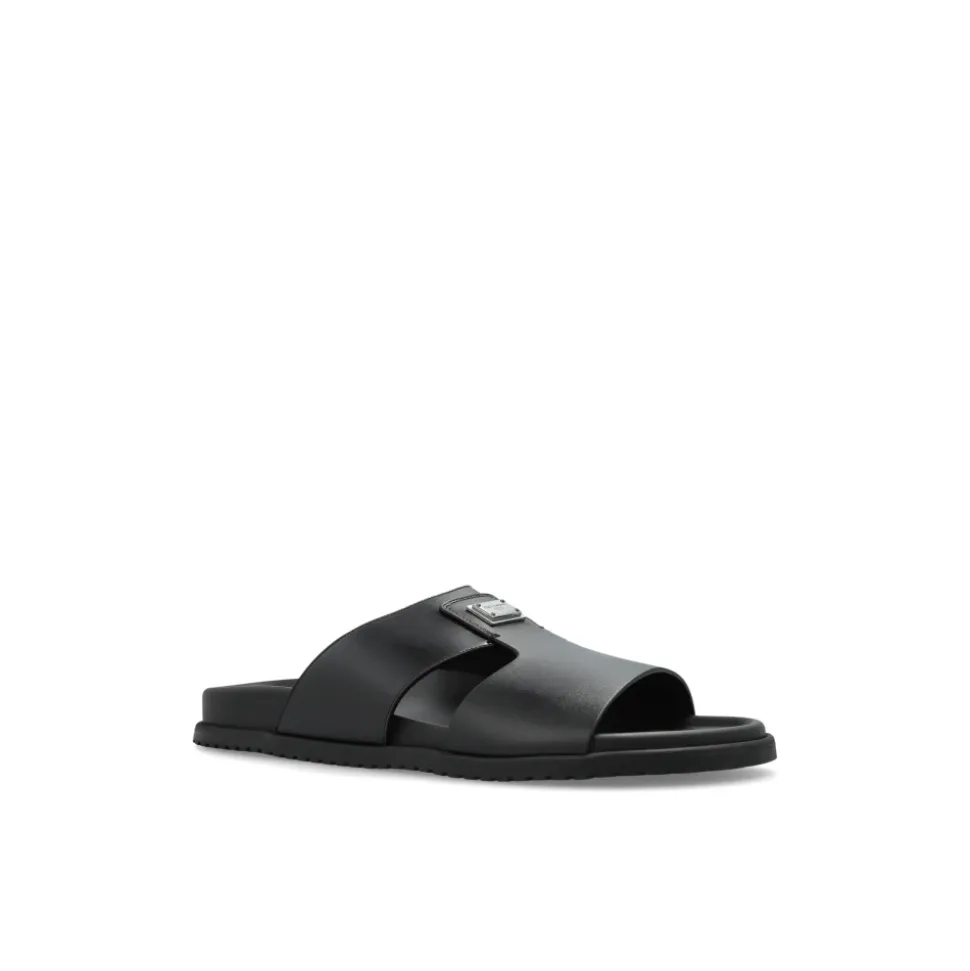 Leder-Sandalen mit Applikation