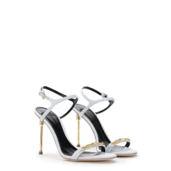 Ledersandalen mit skulptiertem Absatz