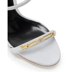 Ledersandalen mit skulptiertem Absatz