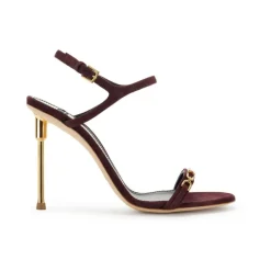 Ledersandalen mit skulptiertem Absatz