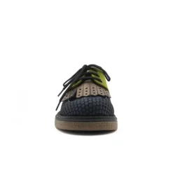 Leder-Schnürschuhe mit Gummisohle