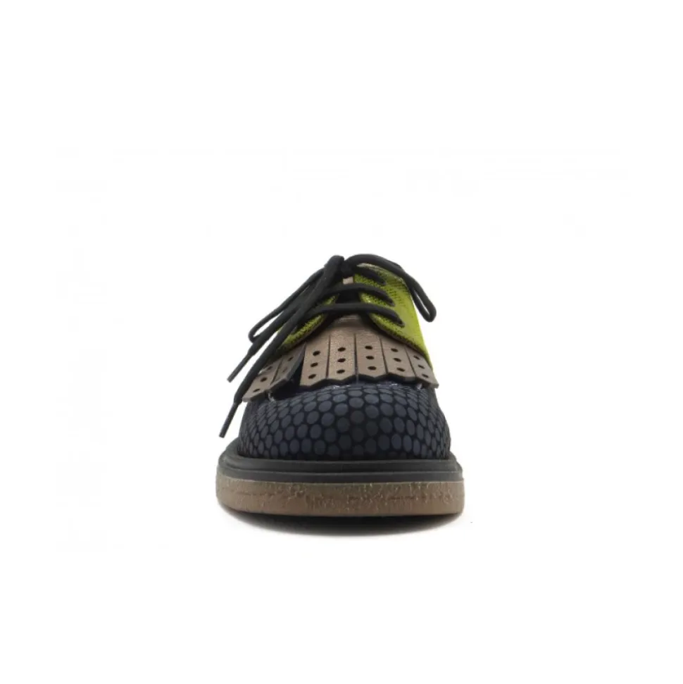 Leder-Schnürschuhe mit Gummisohle
