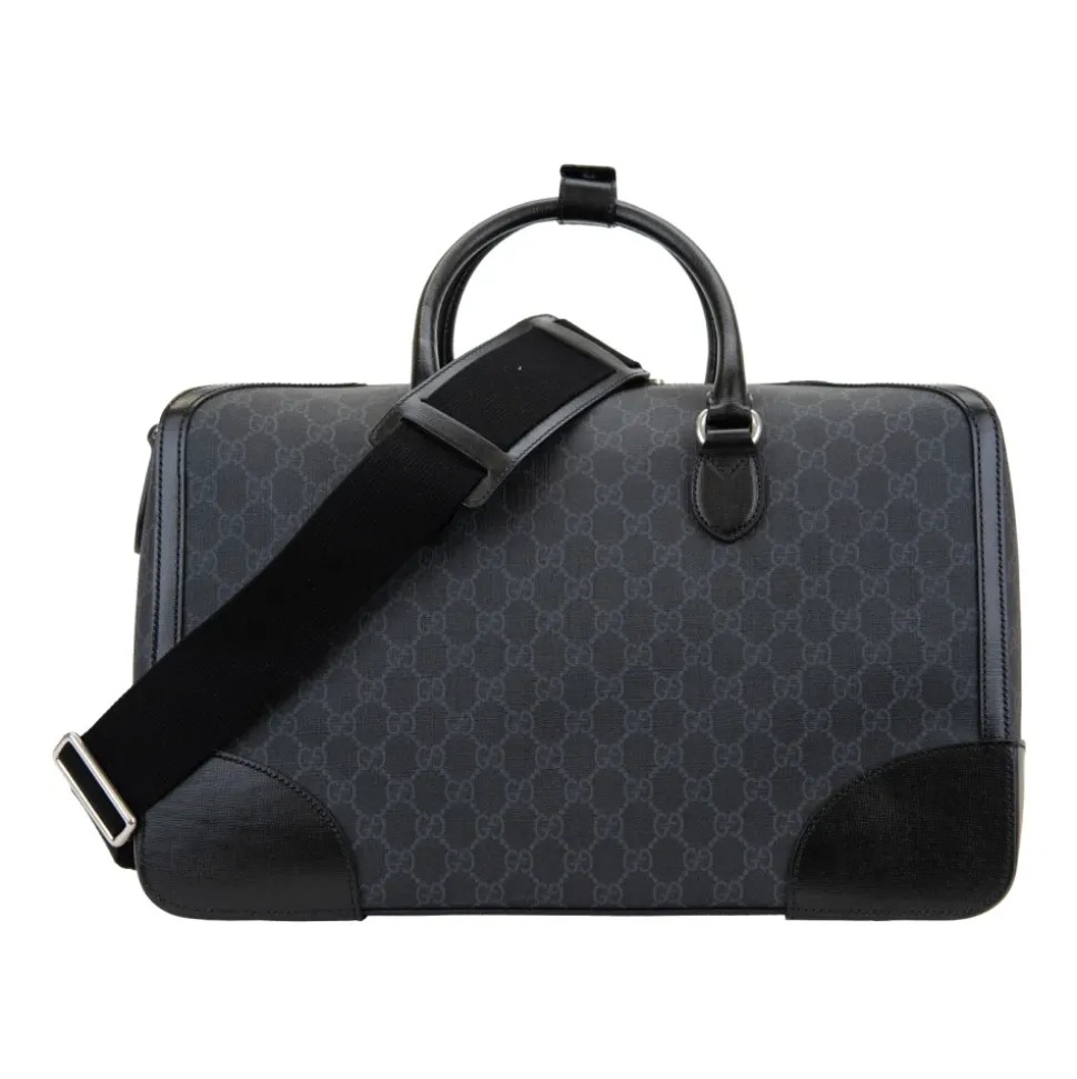 Leder-Schultertasche mit 'GG' Logo