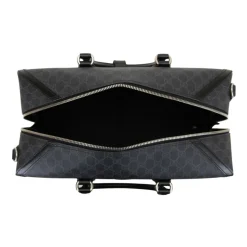 Leder-Schultertasche mit 'GG' Logo