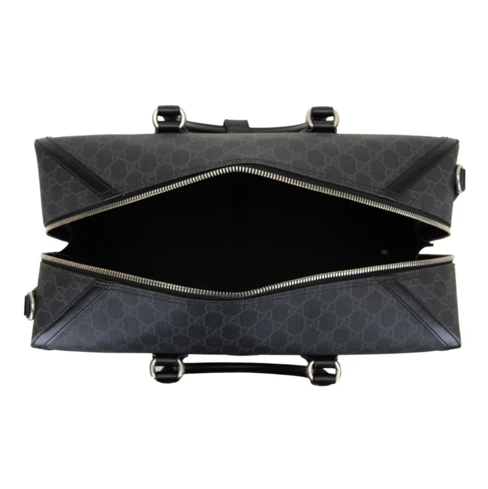 Leder-Schultertasche mit 'GG' Logo