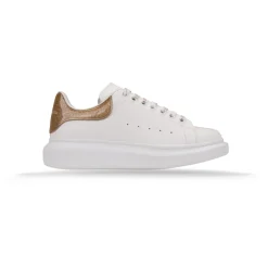 Leder-Sneaker mit kontrastierender Ferse