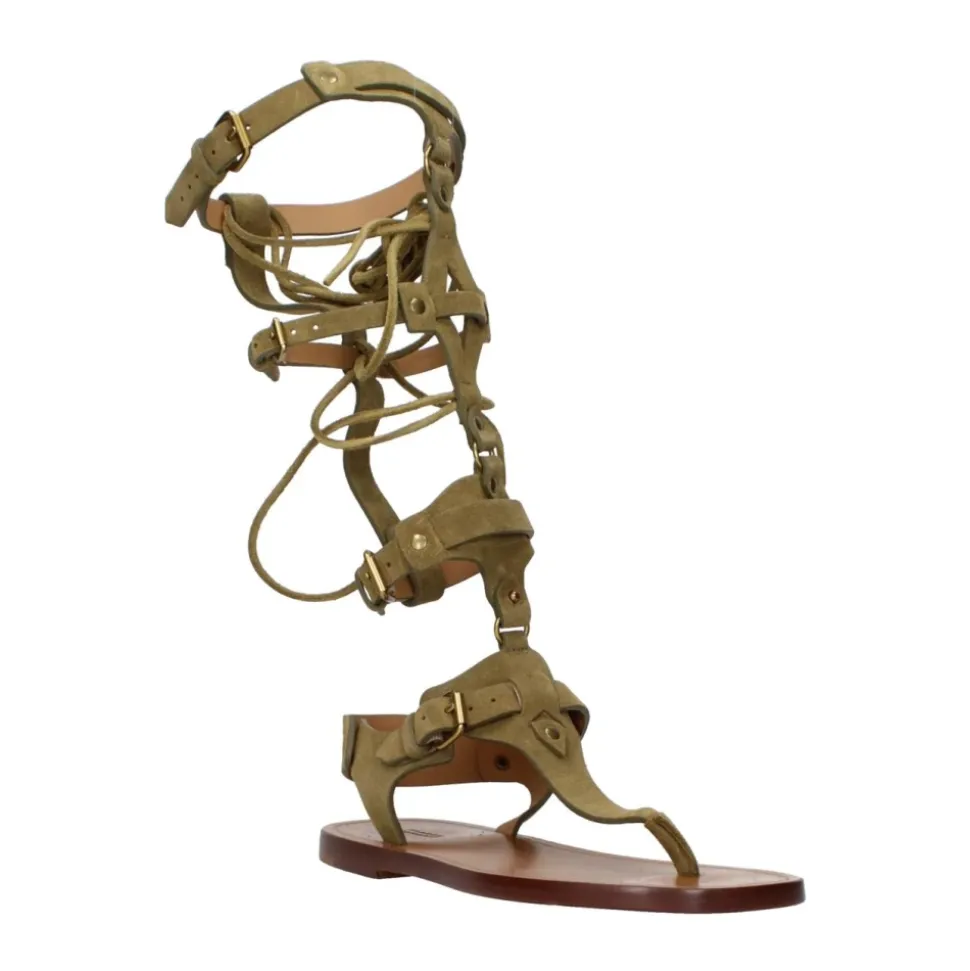 Leder-Zehentrenner-Sandalen
