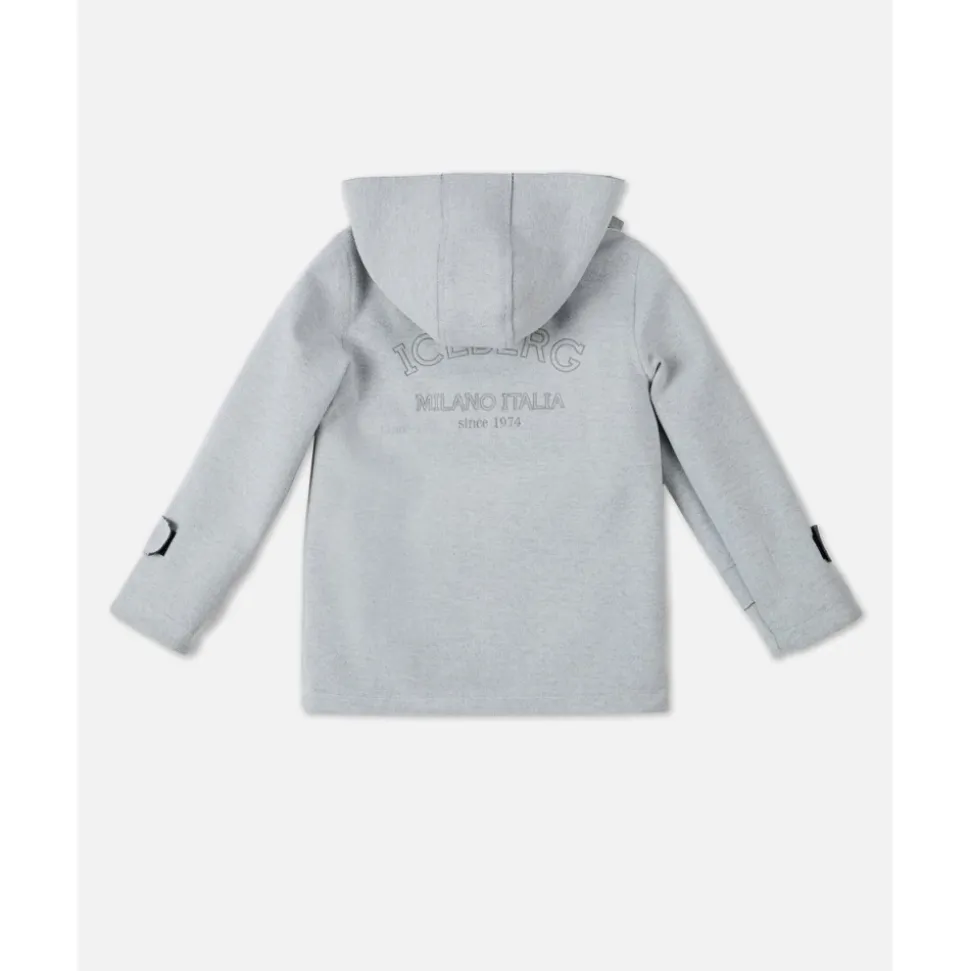 Leichte Jacke mit Kapuze und Metallhakenverschluss