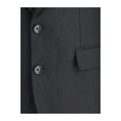 Leinenblazer mit spitzem Revers