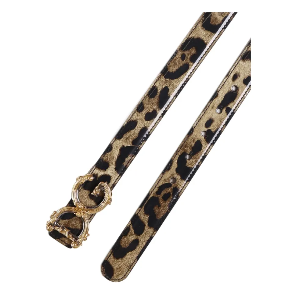 Leopard Baroque DG Logo Animal Print Gürtel