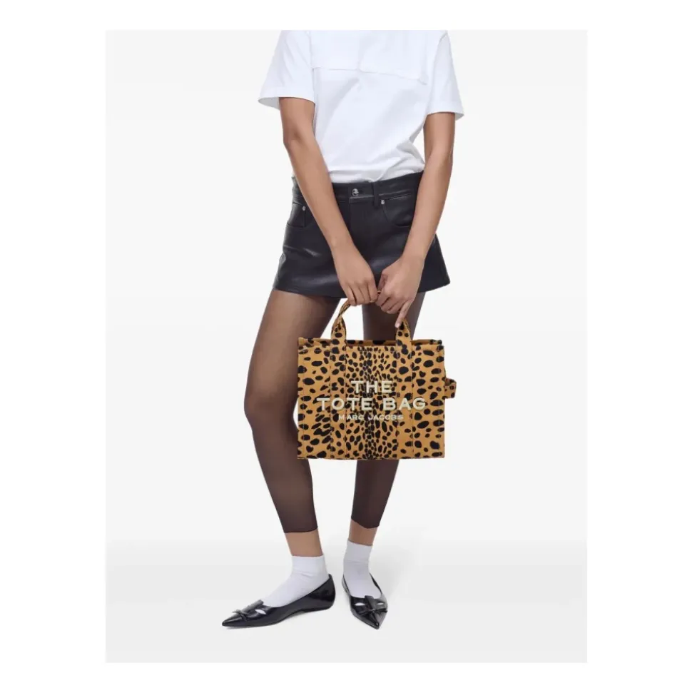 Leopard Logo Tote Tasche