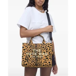 Leopard Logo Tote Tasche