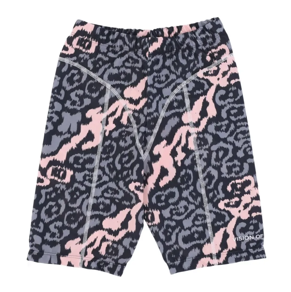 Leoparden Radhose Pink/Grau