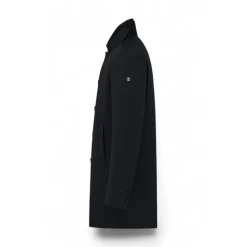 3-Level bi-stretch down-filled fabric coat