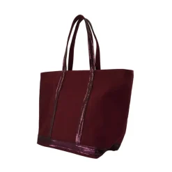 Lila Baumwoll Shopper Tasche