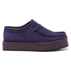 Lila Flache Schuhe Barbara Mokassins