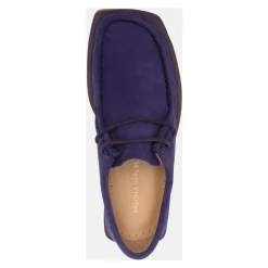 Lila Flache Schuhe Barbara Mokassins