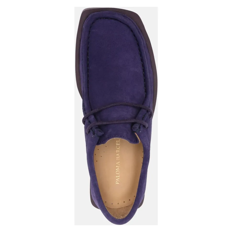 Lila Flache Schuhe Barbara Mokassins