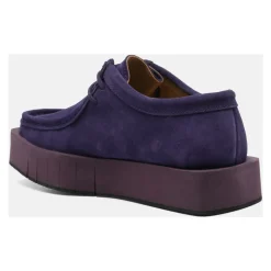 Lila Flache Schuhe Barbara Mokassins