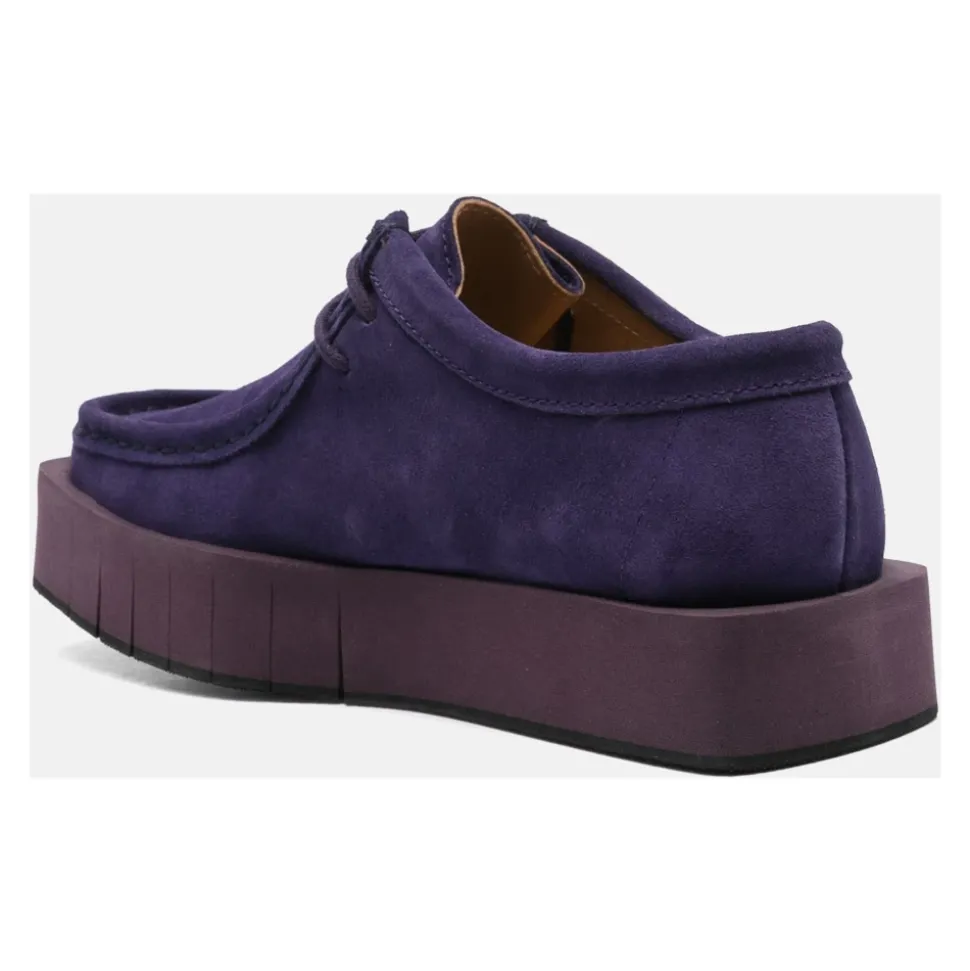 Lila Flache Schuhe Barbara Mokassins